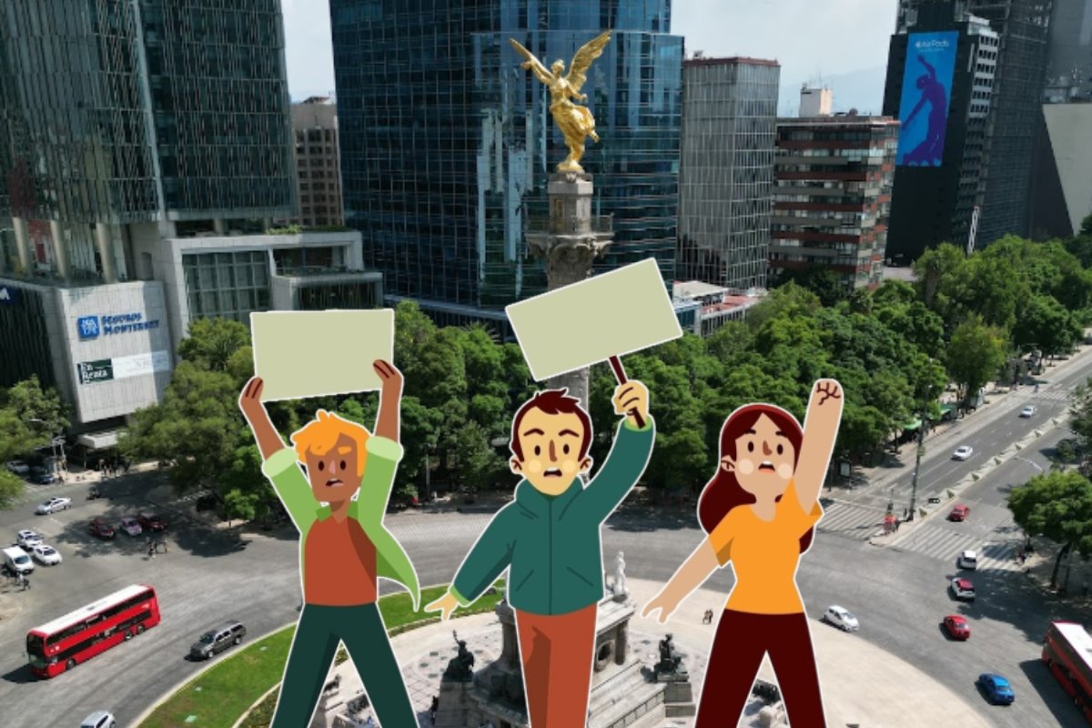 Ángel de la Independencia en Av. Paseo de la Reforma.     Foto: Google Maps (Roberto Ramírez) | Freepik | Canva