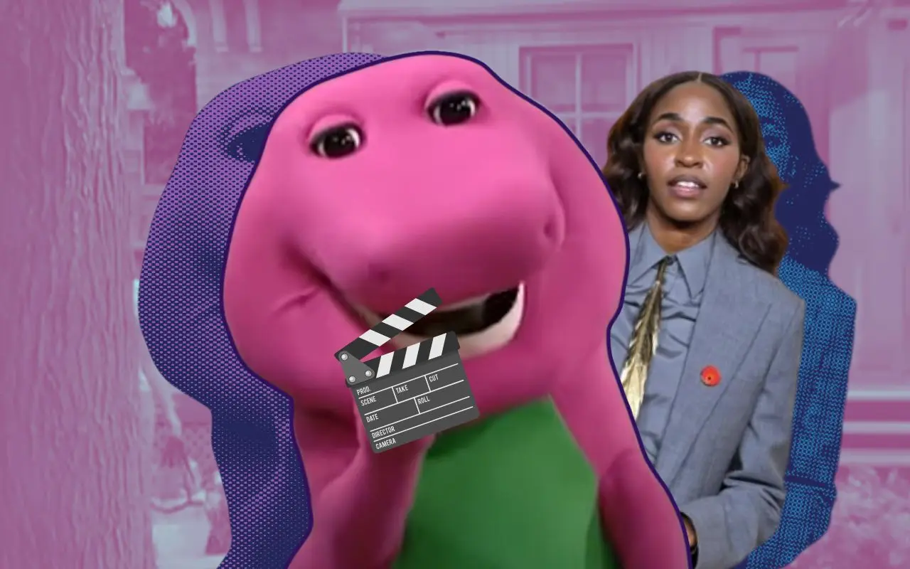 La productora independiente A24 en colaboración con Mattel preparan la adaptación cinematográfica de Barney El Dinosaurio. FOTO: CANVA/IG: @ayoedebiri