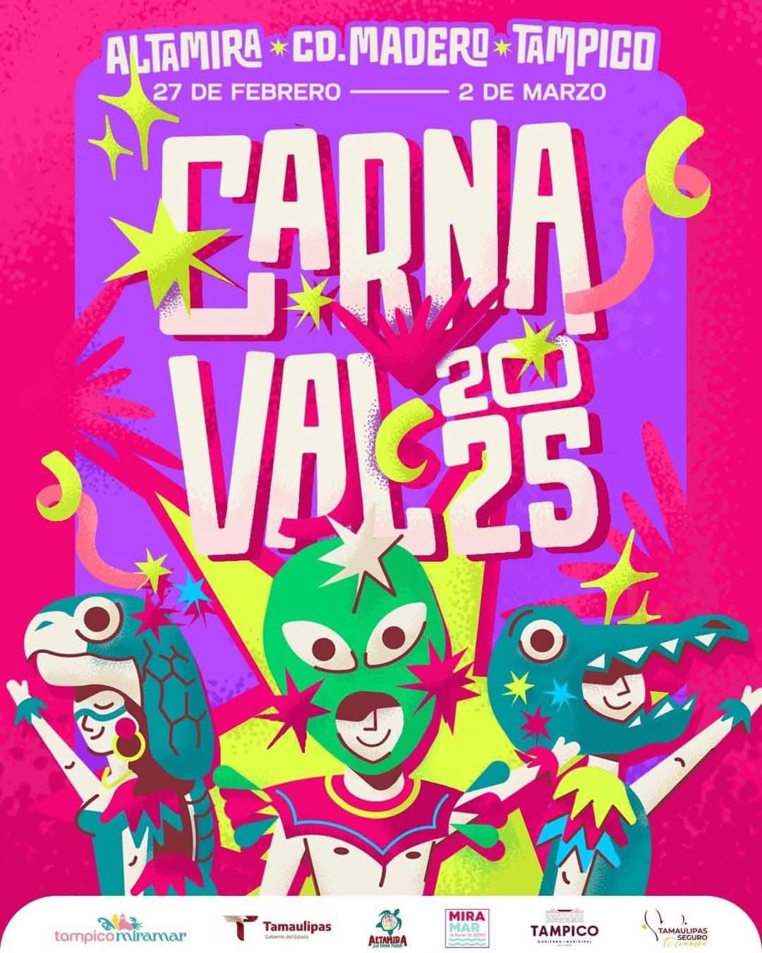 Las actividades del Carnaval Tamaulipas 2025 se encuentran “a la vuelta de la esquina”, y por ello en esta ocasión te daremos los detalles de donde y cuando disfrutar de su primer día de fiesta. Foto: Redes sociales 