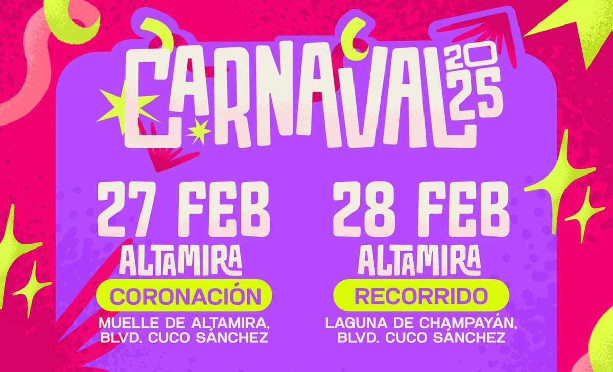 Las actividades del Carnaval Tamaulipas 2025 se encuentran “a la vuelta de la esquina”, y por ello en esta ocasión te daremos los detalles de donde y cuando disfrutar de su primer día de fiesta. Foto: Redes sociales 