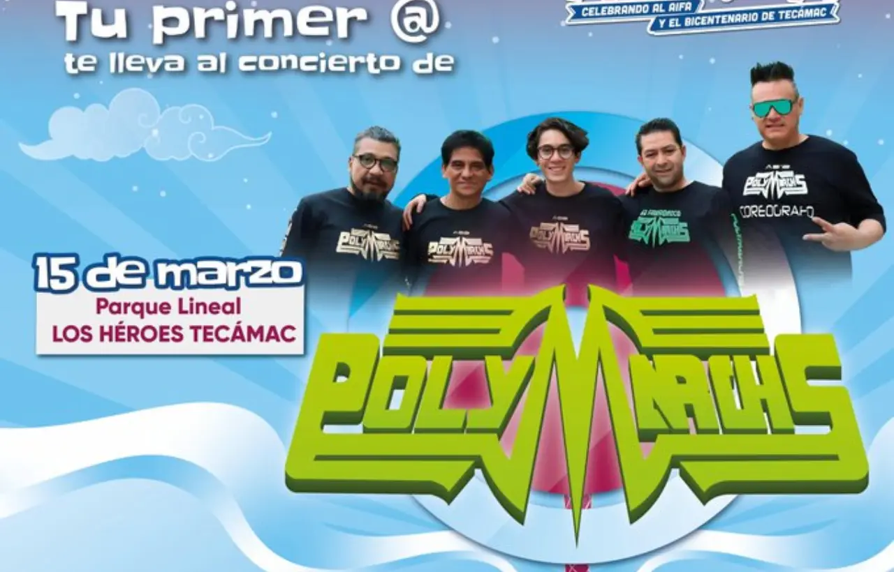 PolyMarchs se presentará el 15 de marzo en el Parque Lineal Los Héroes Tecámac; la entrada es gratis. Foto: X (@AyuntaTec2025).