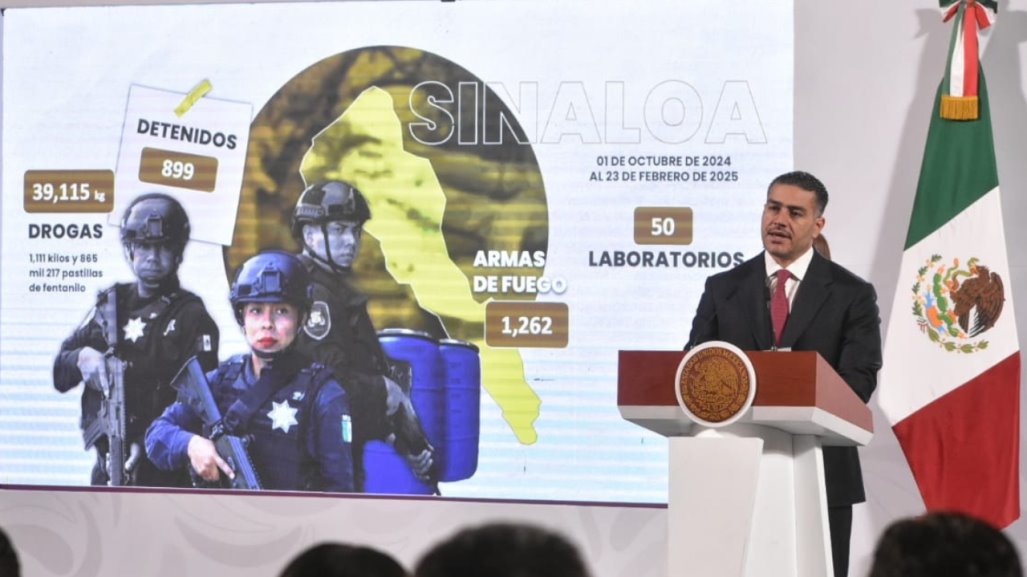 Seguridad actualiza cifras de estrategia Cero Impunidad a 147 dias de gobierno de Sheinbaum