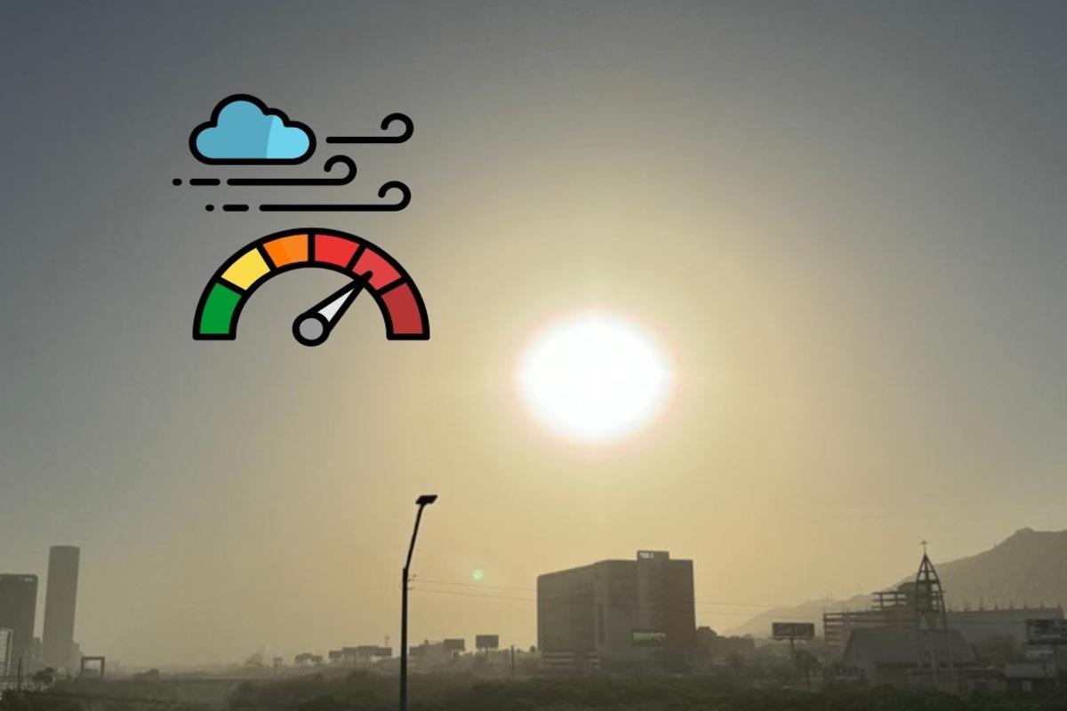 El amanecer muestra los niveles de contaminación en el área metropolitana de Monterrey. Foto: POSTA MX/Canva.