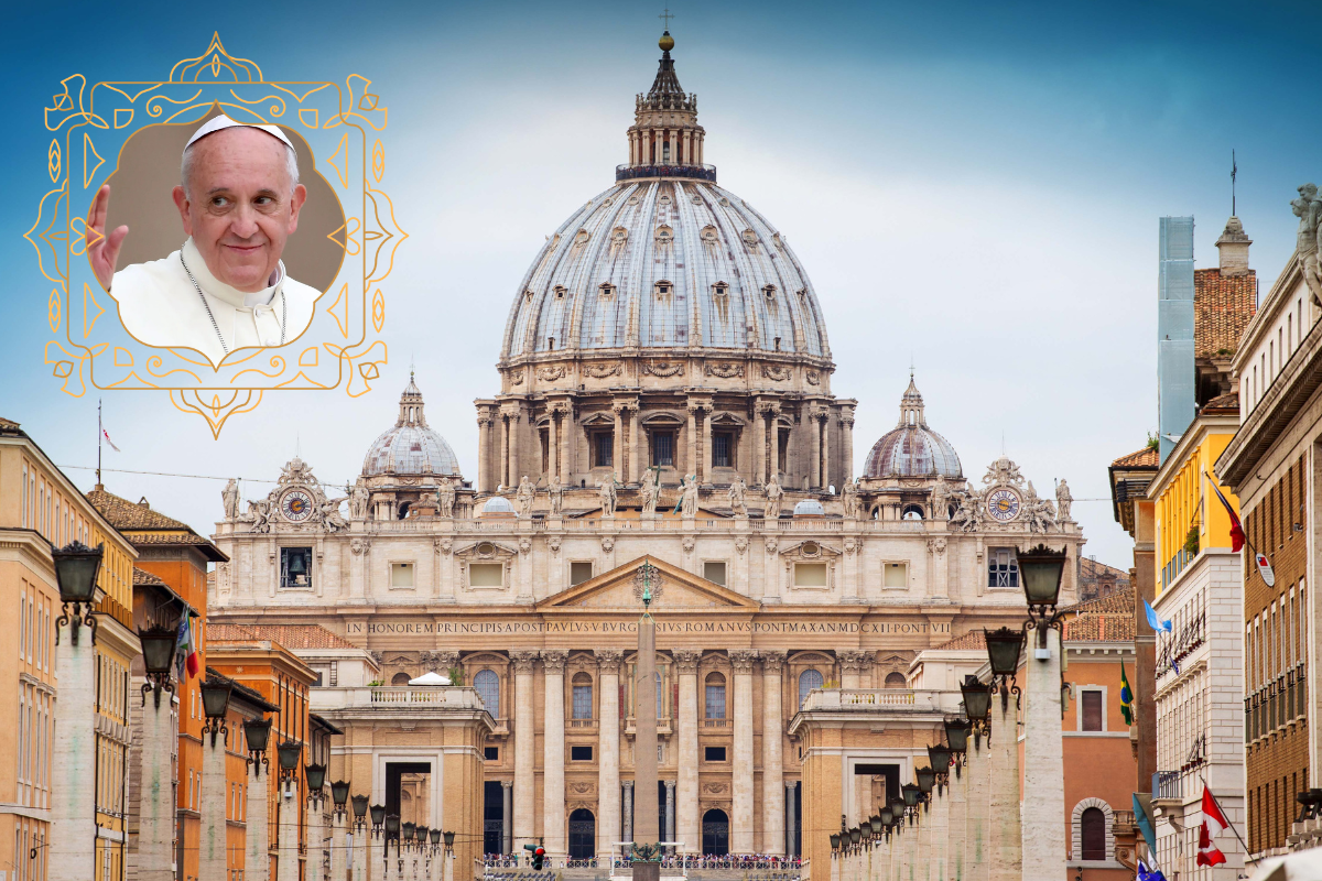 Papa Francisco y de fondo El Vaticano. Foto: Posta Tamaulipas