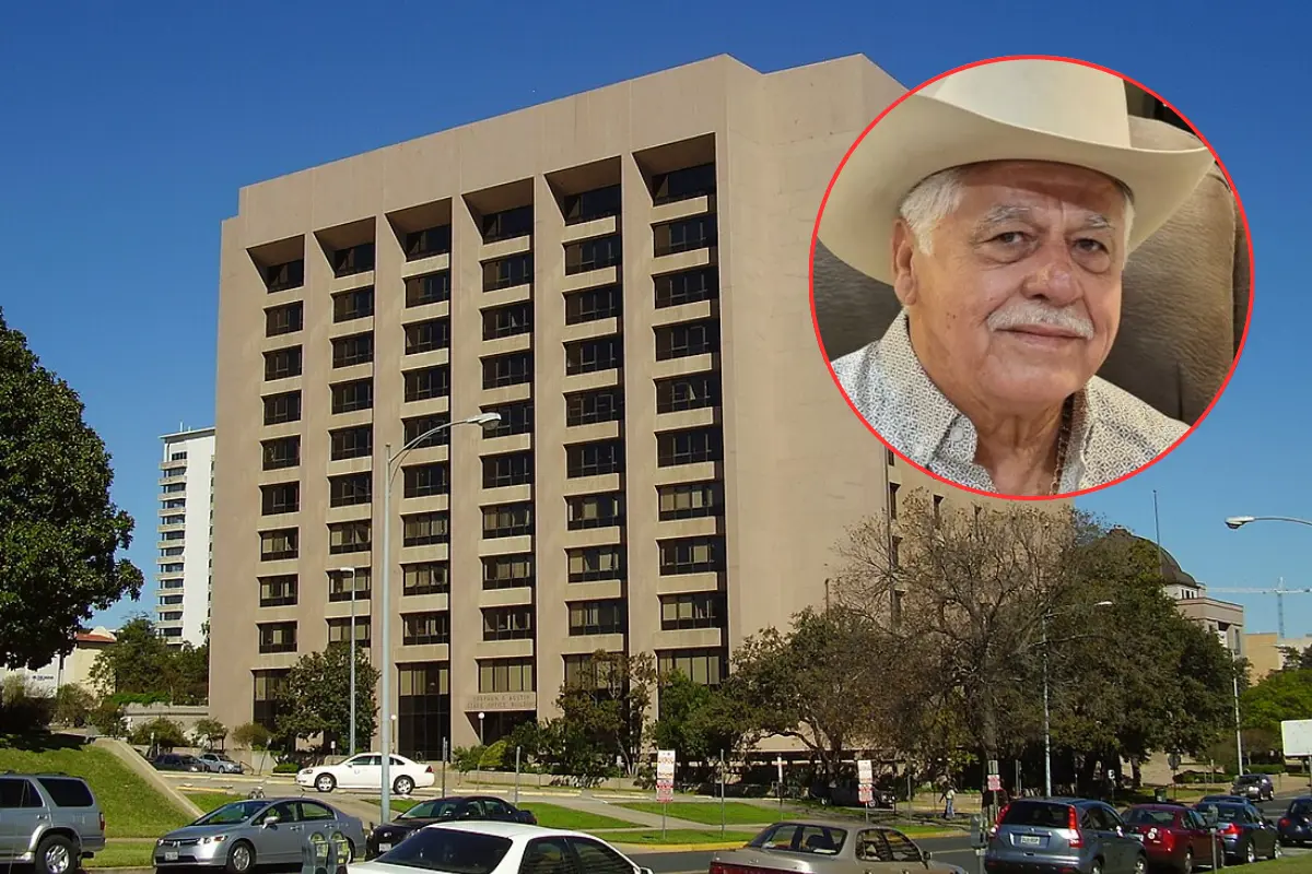 El ranchero texano Antonio Cespedes, residente de Brownsville, perdio la vida el pasado 31 de enero, por minas terrestres. De fondo, el Departamento de Agricultura en Texas. Foto: Posta Tamaulipas