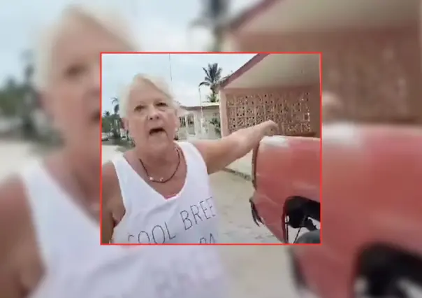 VÍDEO|Mujer extranjera reclama a yucateco por auto estacionado en Chuburná Puerto