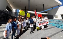 Colectivo provida protesta en el Congreso por la despenalización del aborto en Yucatán