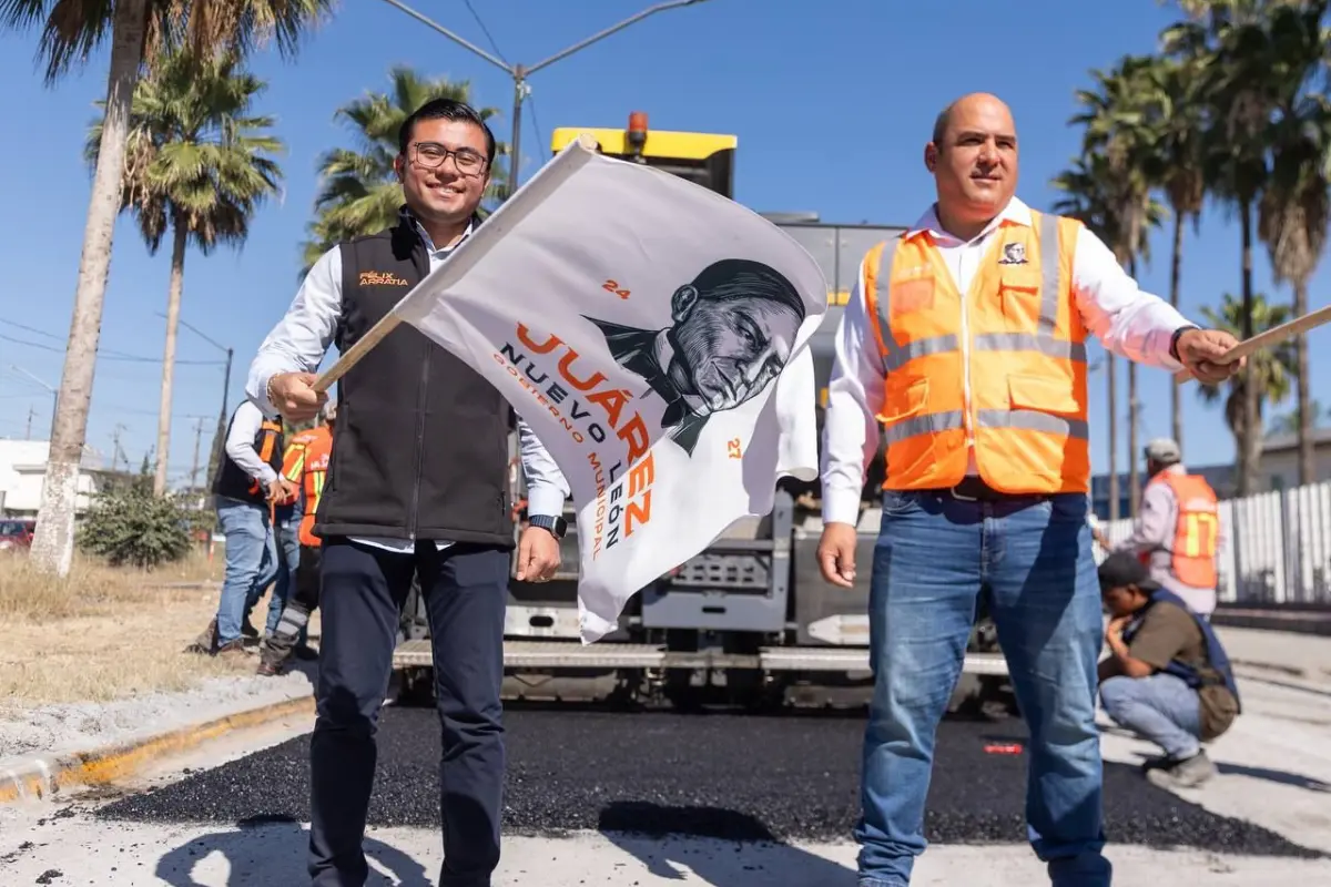 Para mejorar las vías carreteras del municipio, este martes arrancaron las labores de reparación de la avenida Acueducto/Foto: Gobierno de Juárez