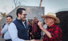 David de la Peña entrega canalización pluvial en El Álamo, en Santiago