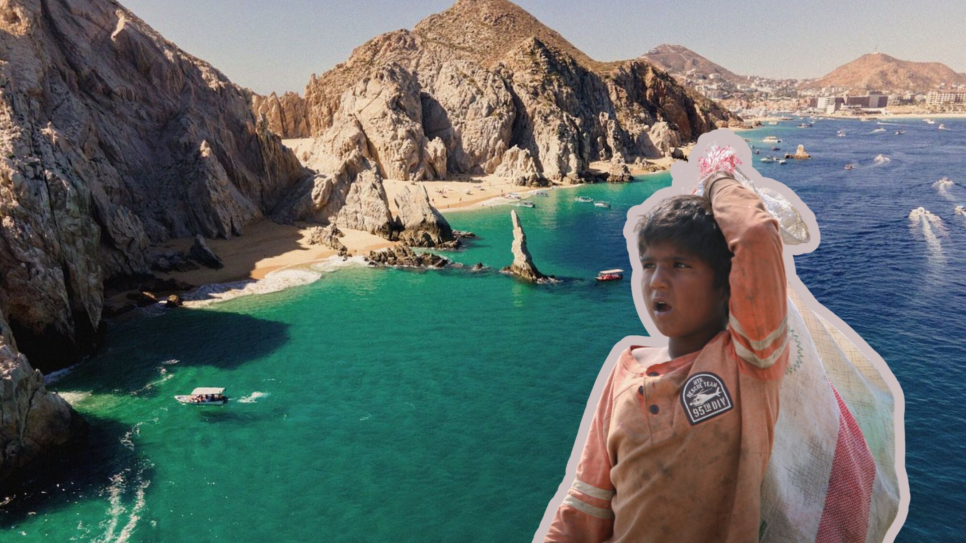 Niños y adolescentes son vistos vendiendo artesanías o limpiando parabrisas en lugares concurridos. Foto 1: Visita Los Cabos | Foto 2: Canva