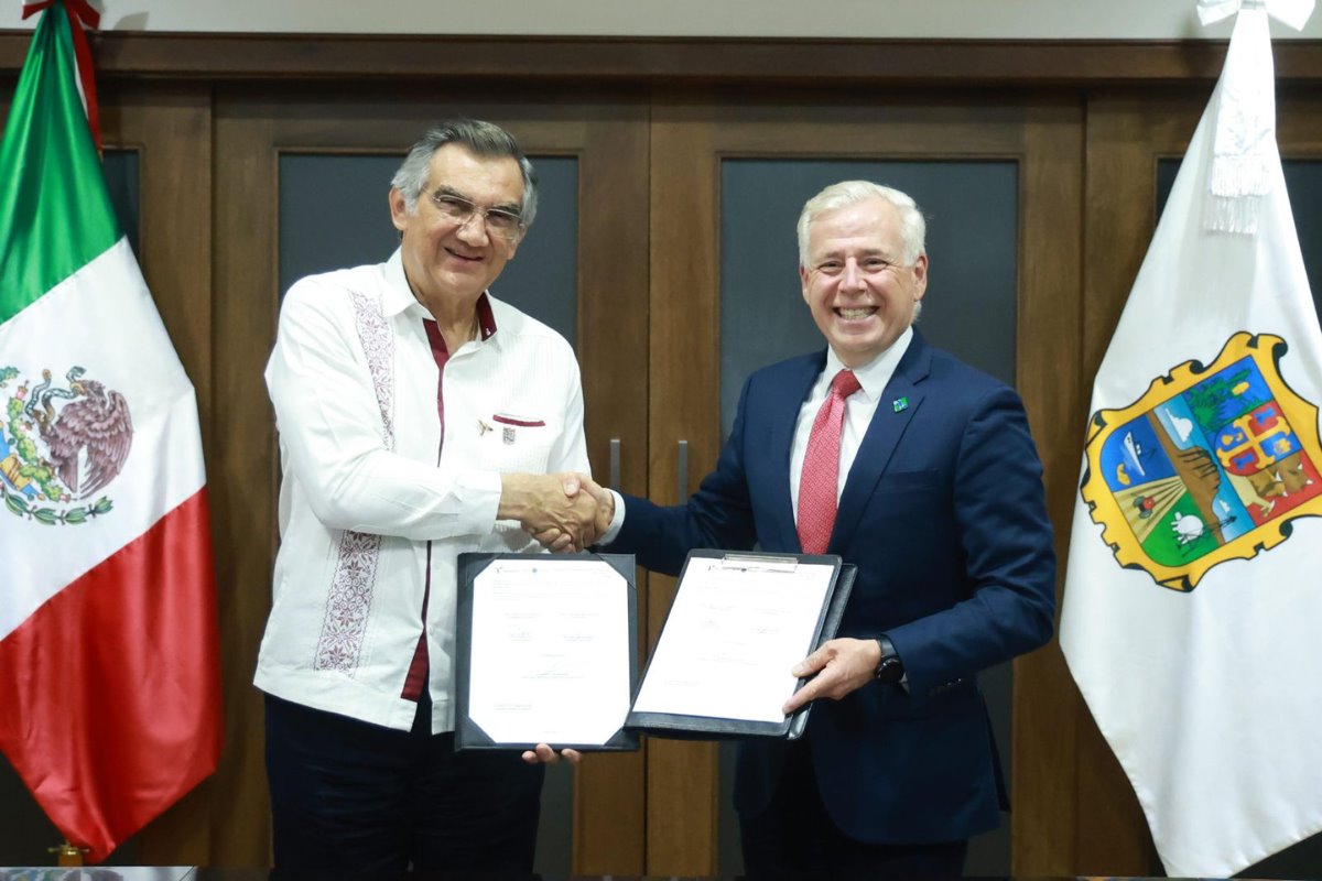 Firman convenio el gobierno de Tamaulipas y NADBank | Foto: gobierno Tamaulipas