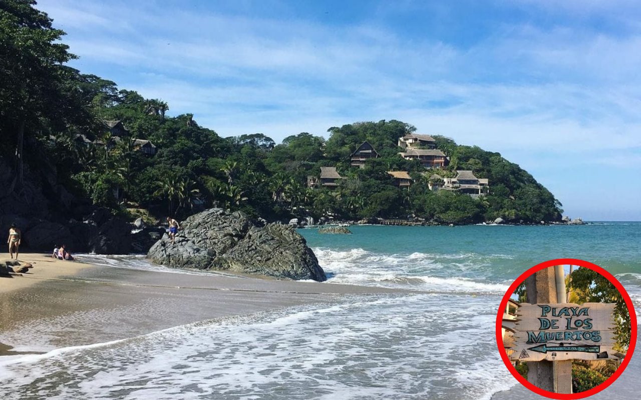 La playa Los Muertos en Sayulita es de las que ofrece más tranquilidad por ser de poca extensión. Foto: FB Viajes Andrade