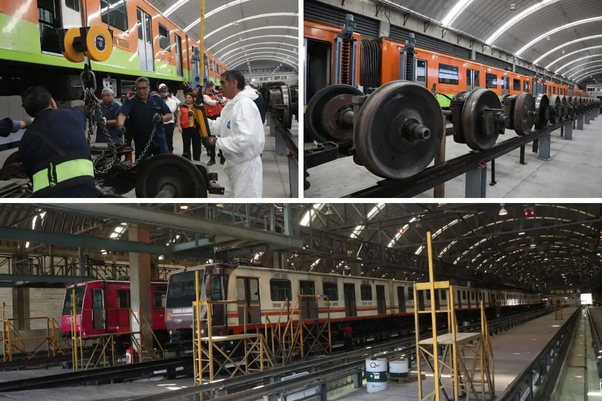 Taller La Paz del STC Metro de la CDMX. Foto: Jefatura de Gobierno de la CDMX | Canva