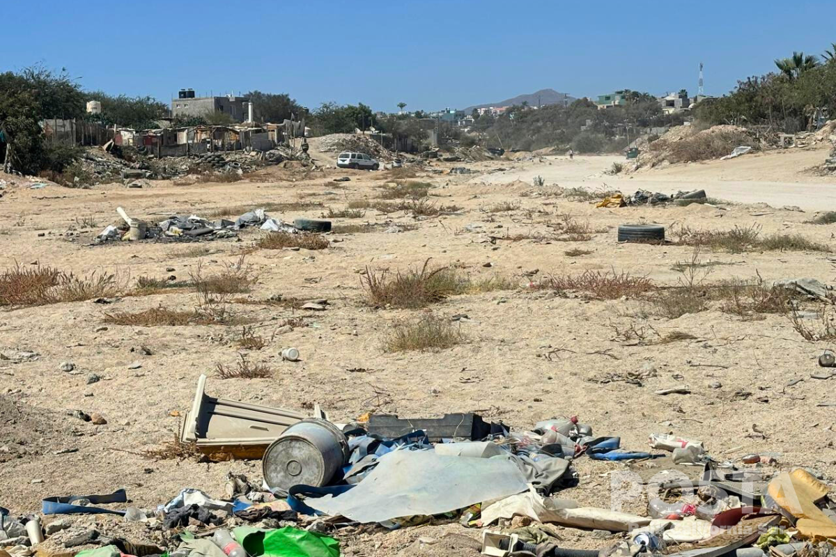 Basura en causes de arroyos. Foto: Irving Thomas / POSTA BCS