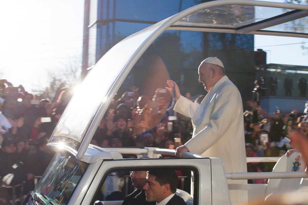 Papa Francisco en su visita a México. Créditos: X (@lauragarza).