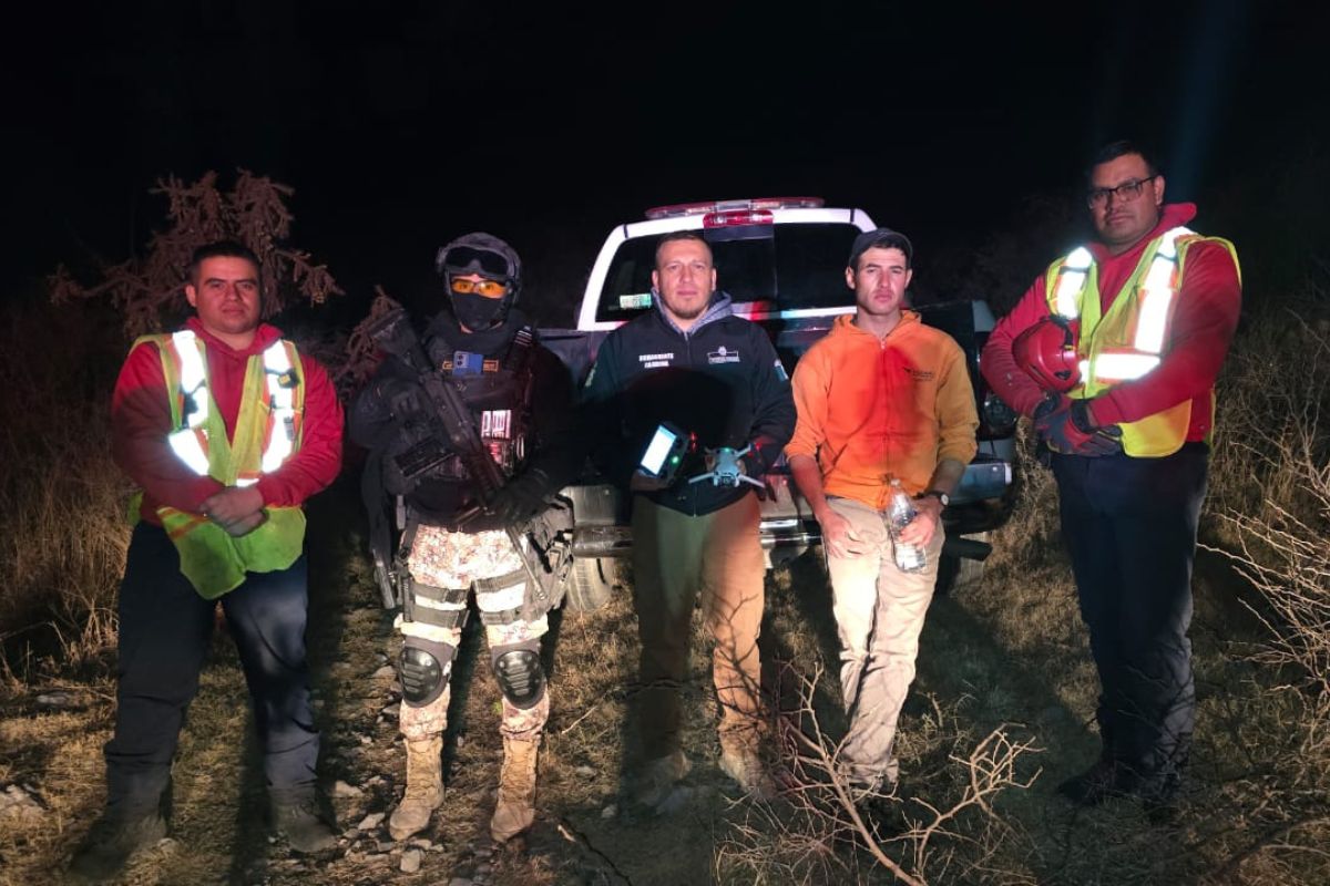 Rescate de rapelista en la Sierra de Zapalinamé / Foto: Protección Civil y Bomberos Saltillo