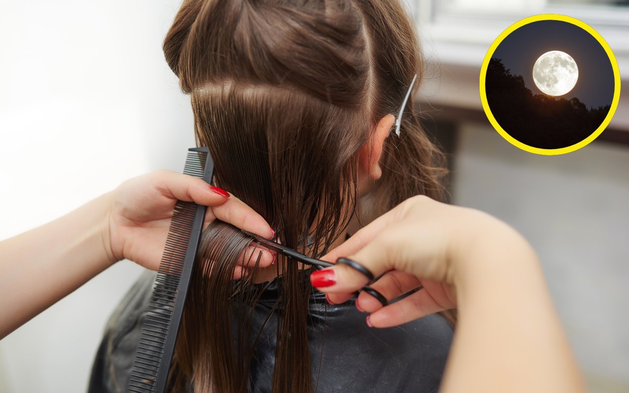 Cortar el cabello cuando hay luna llena ayuda a crecimiento y fortalecimiento por su gran energía, según la astrología. Foto: Canva