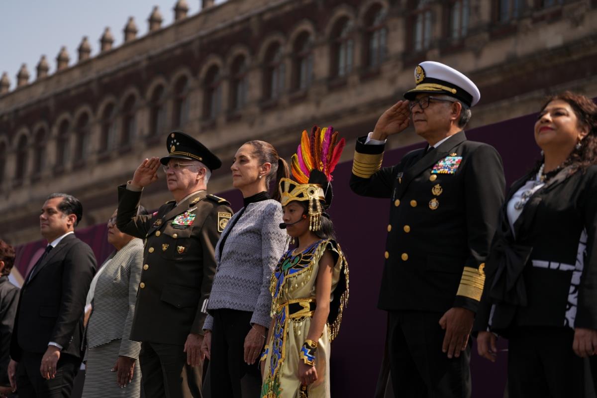 Claudia Sheinbaum en la conmemoración del asesinato de Cuauhtémoc Foto: Gobierno de México