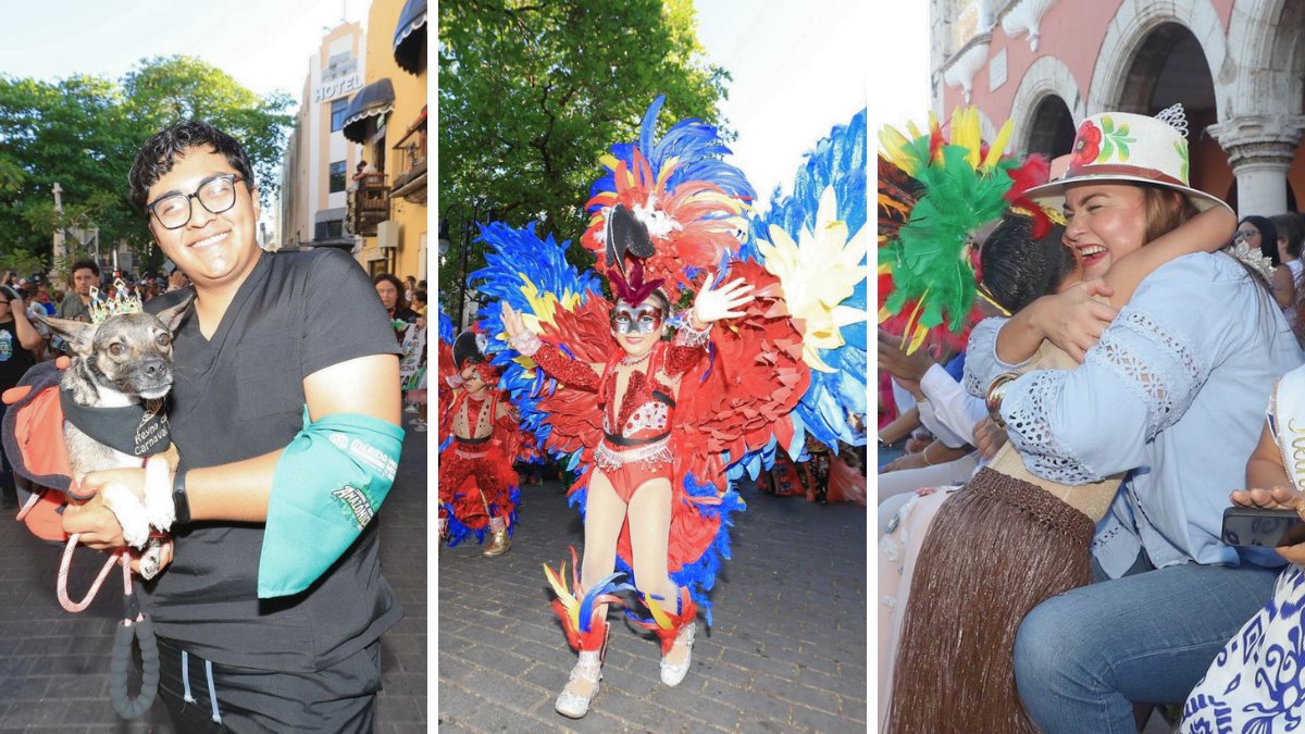 La alcaldesa de Mérida estuvo presente en este primer desfile de carnaval Foto: Cortesía