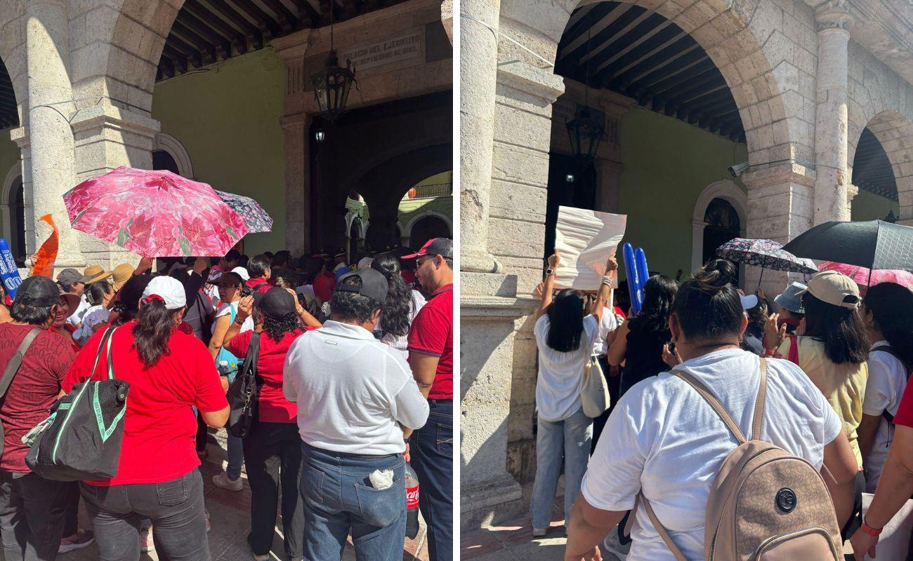 ¿Dónde están protestando los maestros de Yucatán? Foto: Cortesía