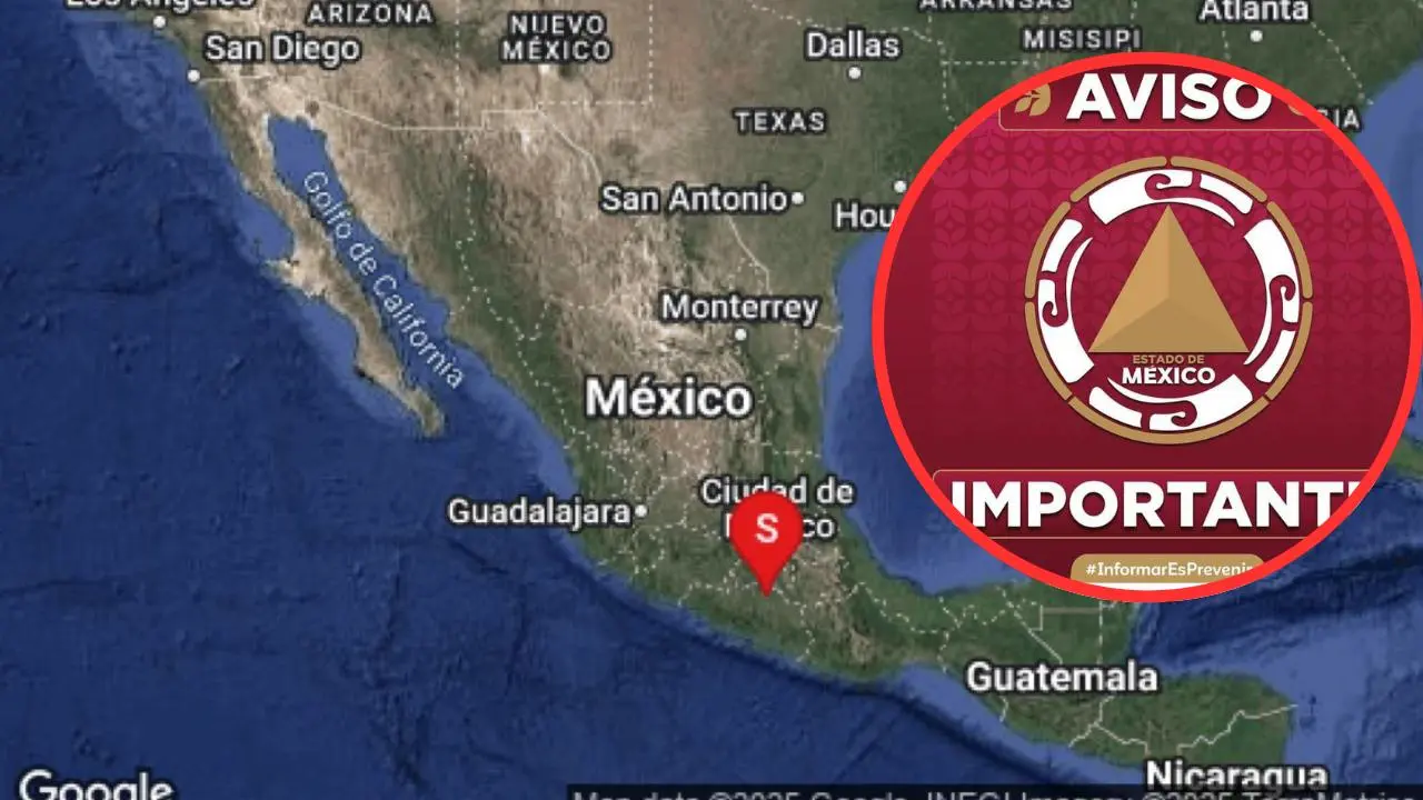 Activan protocolos de protección civil en Edomex tras sismo de magnitud 5.2. Foto: @SismologicoMX/@pciviledomex
