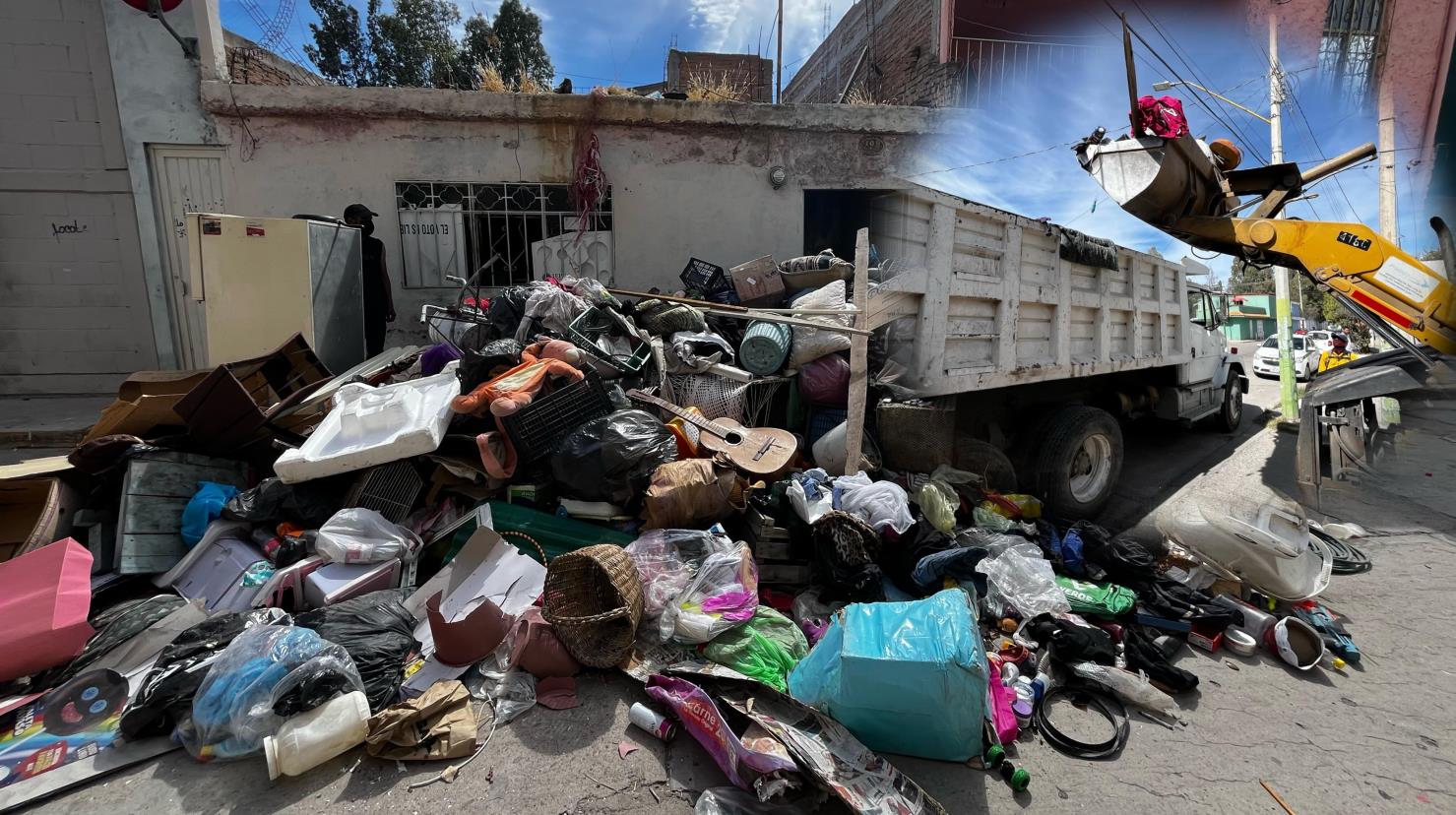 Foto: Alejandro Ávila. | Personal de Servicios Públicos atiende foco de infección en la colonia Anáhuac que en un inicio se reportó como un desalojo forzoso. 