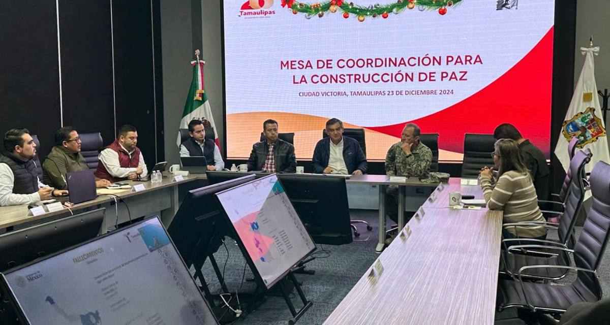 Mesa de coordinacion para la contruccion de la paz TAMAULIPAS 2024. Foto: Gobierno del Estado