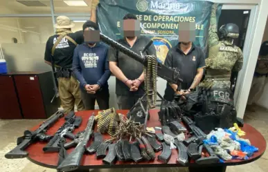 Operativo de la Marina en Sonora, detienen a 3, aseguran arsenal  y rescatan a dos menores