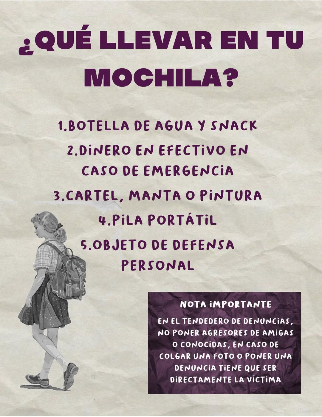 ¿Que llevar en tu mochila? Foto: Redes Sociales