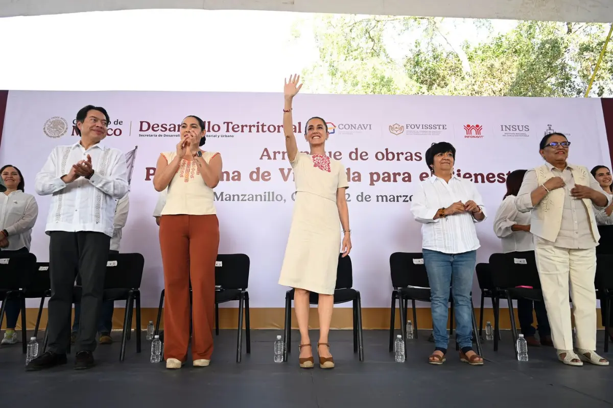 Sheinbaum lanza proyecto que permitirá la construcción de viviendas en Colima para reforzar la modernización del Puerto de Manzanillo. Foto: Gobierno de México