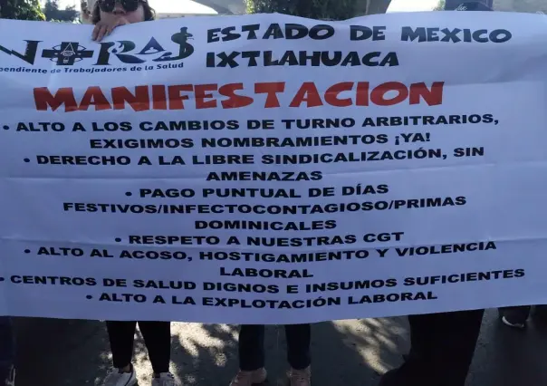 ¡Denuncian acoso laboral en IMSS! Trabajadores bloquearon Periférico Norte