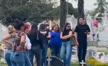 Alicia Villarreal da el último adiós a su padre Victor Villarreal