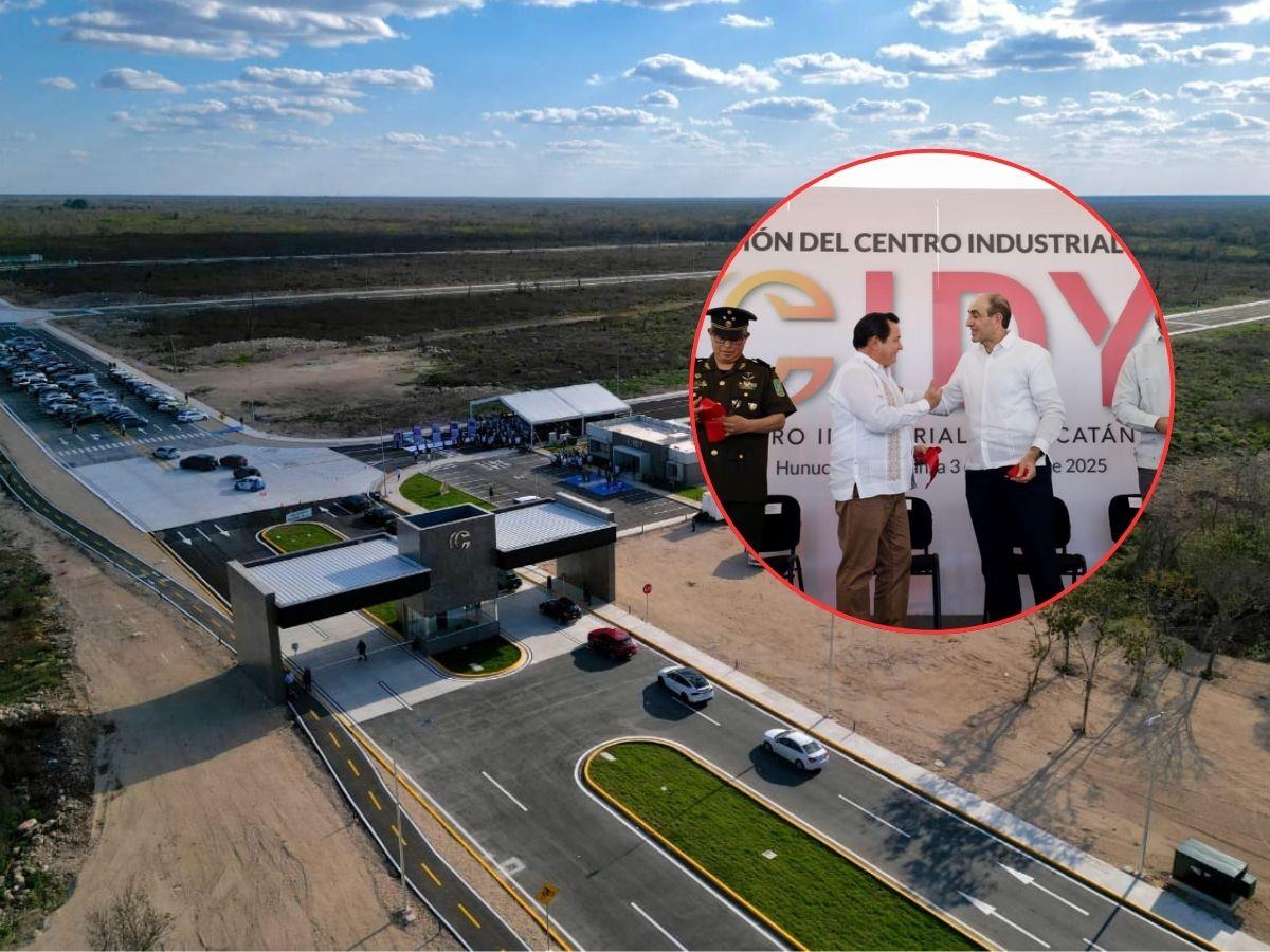 El nuevo Centro Industrial de Yucatán (CIDY) fue inaugurado el lunes por la tarde y se informó que tiene una inversión inicial de  600 millones de pesos.- Fuente Gobierno del Estado