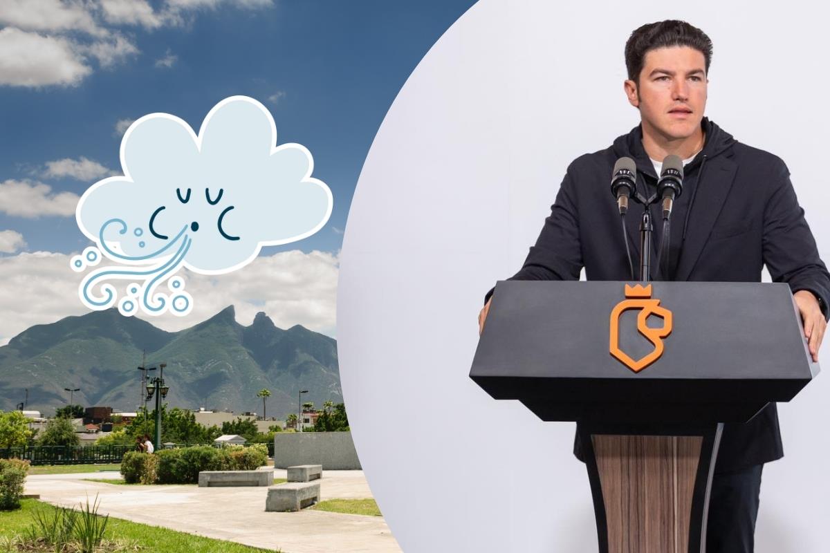 El gobernador de Nuevo León, Samuel García y el Cerro de la Silla. Foto: Canva