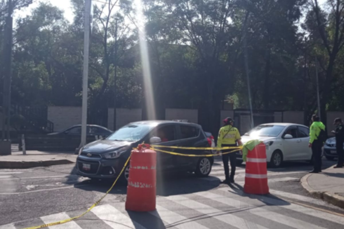 Circulación de autos lenta por marcha en CDMX.    Foto: X (@OVIALCDMX)