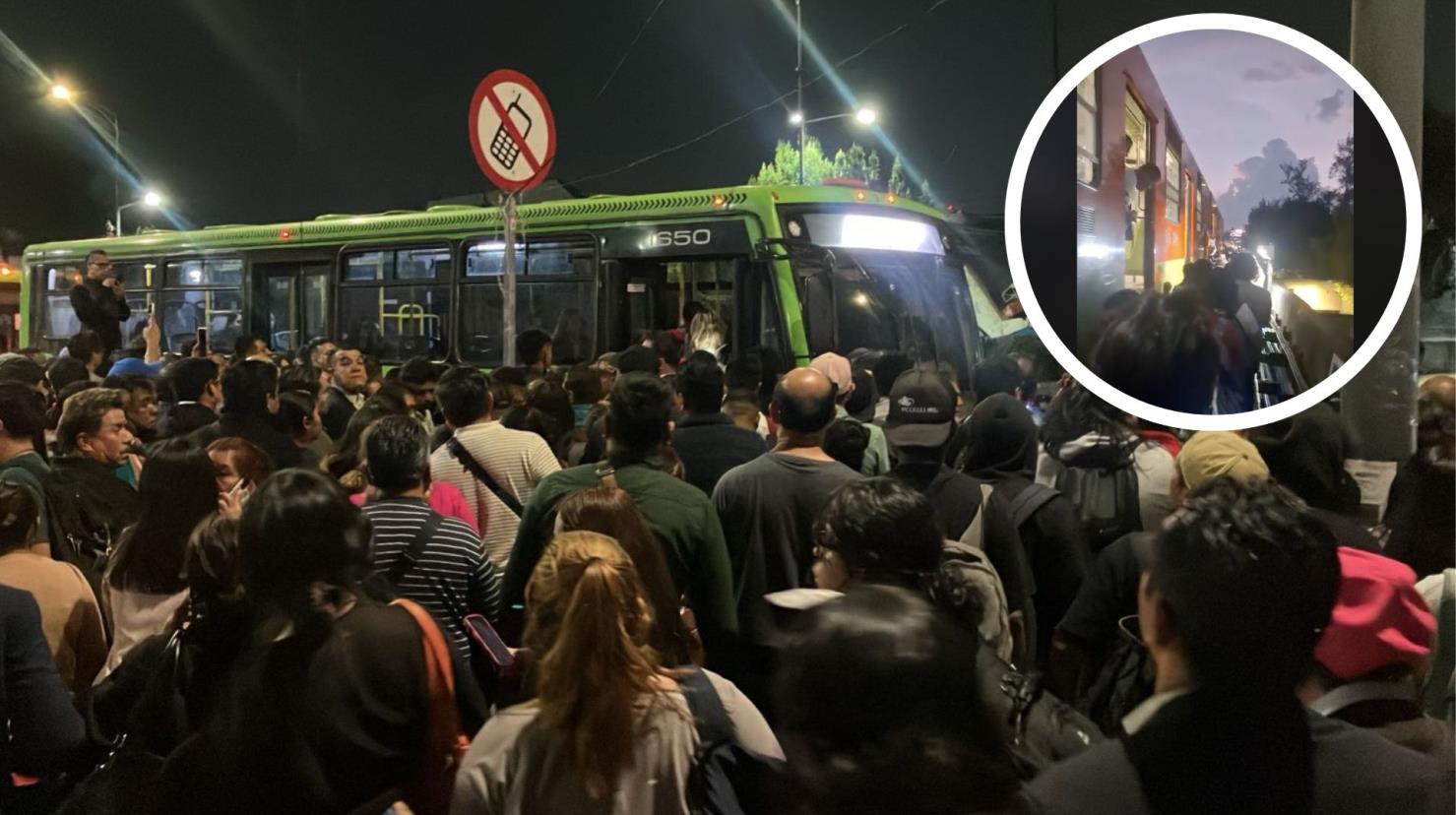 Usuarios afectados por fallas en estaciones de la línea 8 y 9 del Metro CDMX I Foto: Ramón Ramírez I Canva