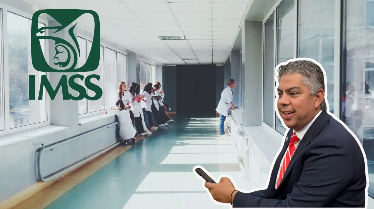 El diputado Alfredo Paredes opinó sobre la situación de las clínicas del IMSS en la Región Centro de Coahuila. (Fotografía: Canva | Congreso de Coahuila)