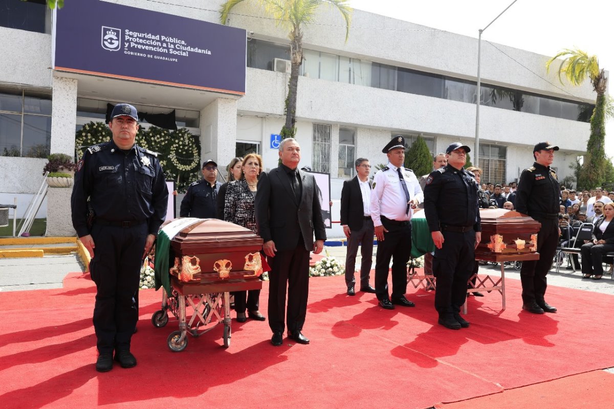 El gobierno de Guadalupe, rindió homenaje a los policías caídos en servicio/Foto: Gobierno de Guadalupe