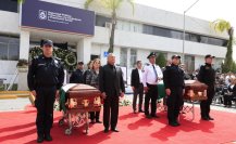 Rinden homenaje a policías caídos en Guadalupe