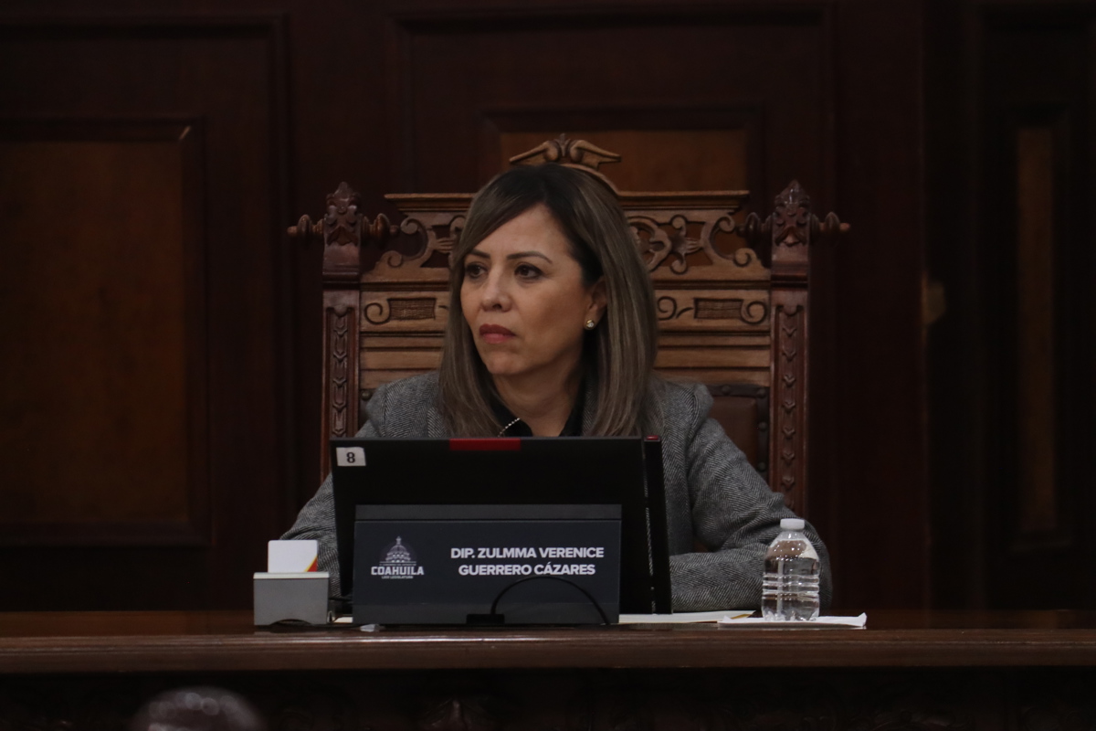 Diputada local Zulmma Guerrero en el Congreso del Estado de Coahuila / Foto: Mauricio Morales