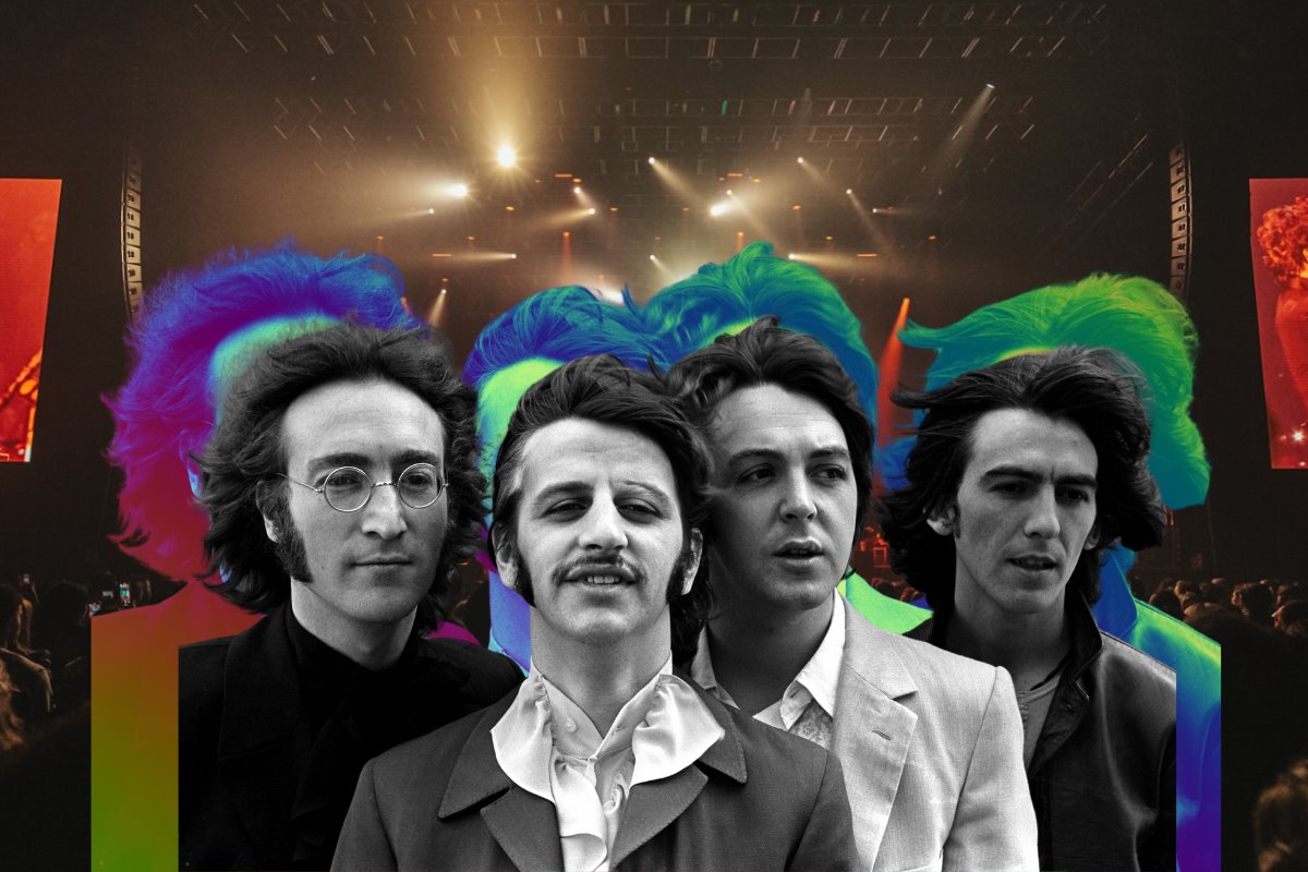 De fondo concierto sinfónico, integrantes de The Beatles. Foto: IG @thebeatlessymphonicfantasy | X @thebeatles | Canva