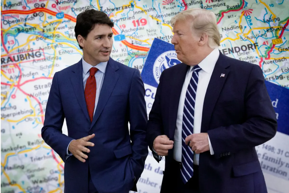 El primer ministro canadiense, Justin Trudeau, acusó a Donald Trump de intentar colapsar la economía canadiense. Créditos: X (@JustinTrudeau), Canva.