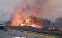 Cierran Puente Los Indios en Valle Hermoso por incendio