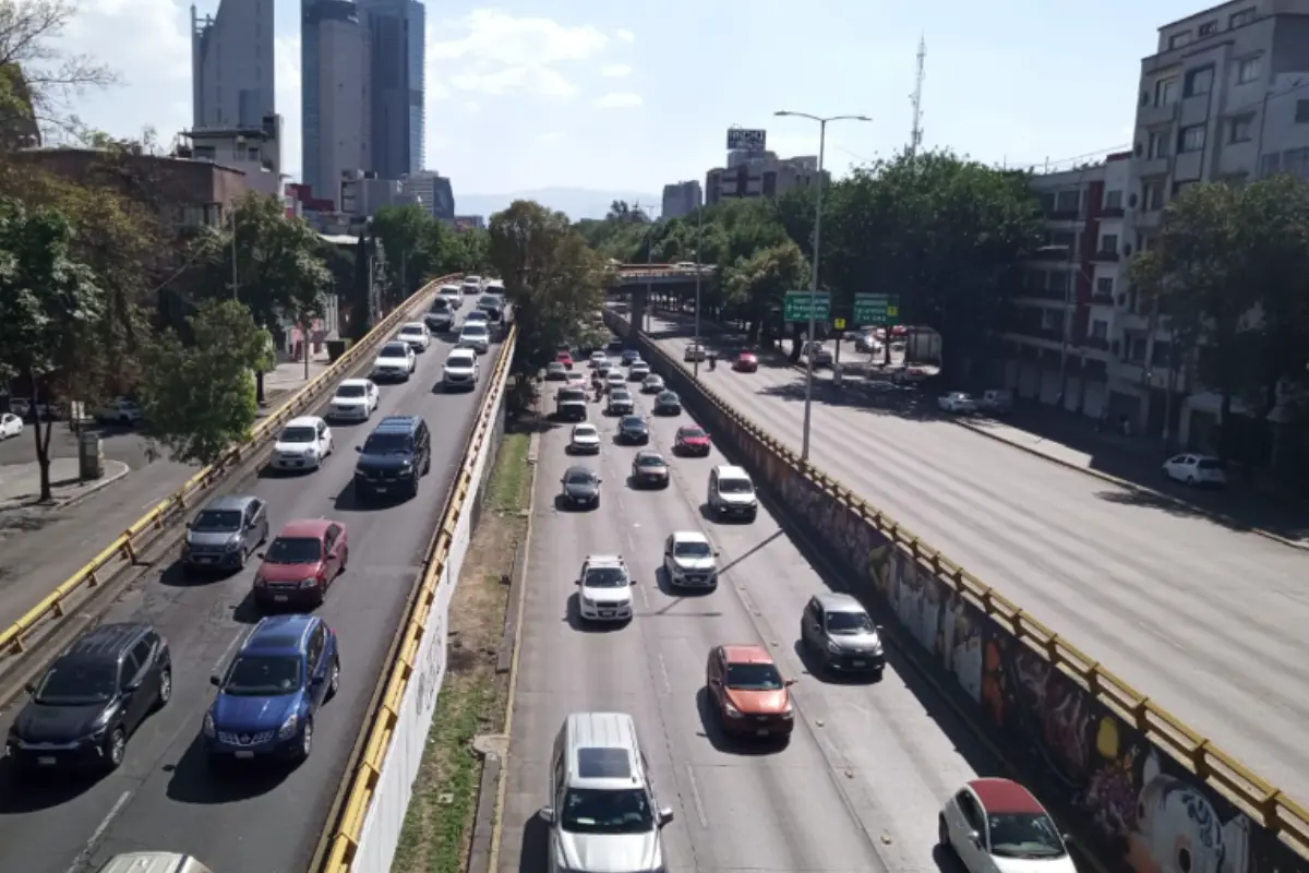 Circuito Interior de CDMX con carga vial.   Foto: X (@OVIALCDMX)