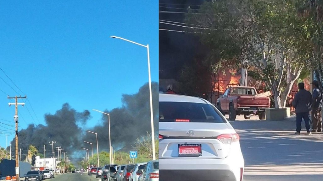 Incendio en colonia Calafia en La Paz afecta a 3 viviendas