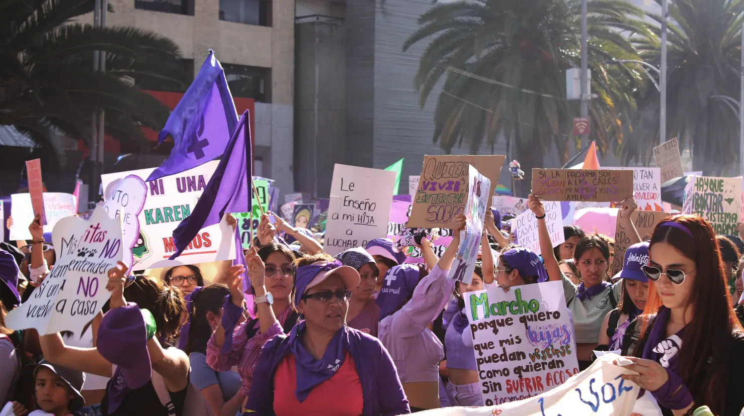 Marcha 8 de marzo 2024. Foto: Zuri López