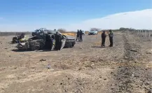 Muere policía estatal en volcadura en la carretera Saltillo-Torreón