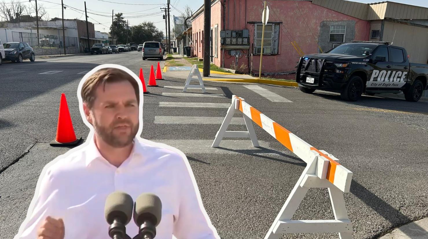 El vicepresidente de EE.UU. , JD Vance, estuvo en Eagle Pass, Texas. (Fotografía: X)