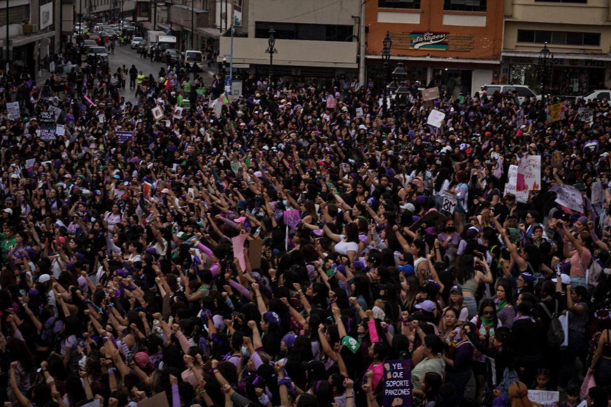 Ruta de la marcha 8M en Saltillo / Foto: Yuzaleth Rocha