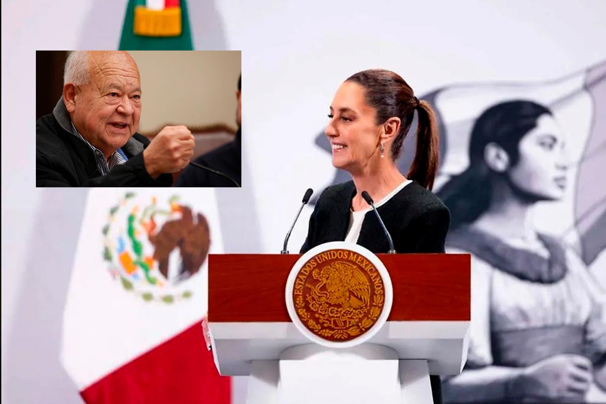 Víctor Castro escribió el lema de campaña de Morena para Sheibaum: Puro pa adelante. Fotos: Presidencia de la República | Gobierno del Estado.